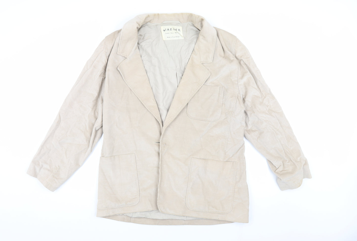 Jaeger Women's Beige Corduroy Blazer Size 16