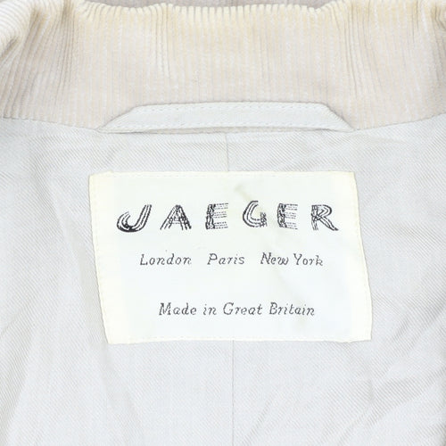 Jaeger Women's Beige Corduroy Blazer Size 16