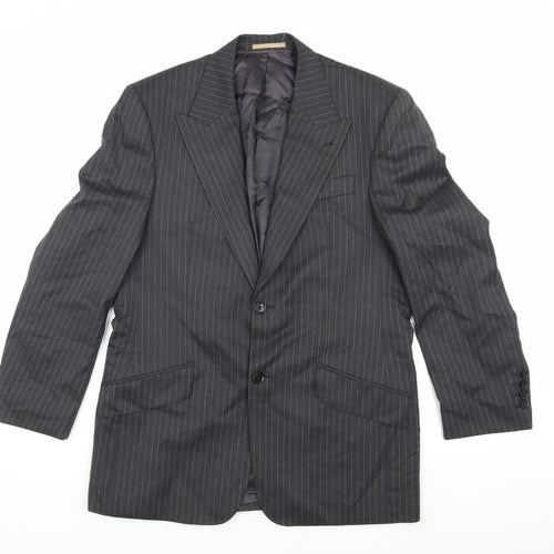 Next Men's Grey Striped Blazer 38S