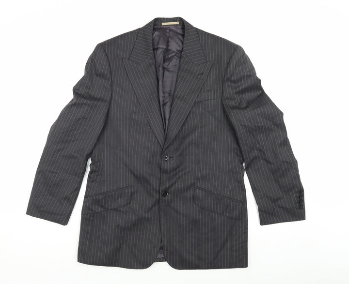 Next Men's Grey Striped Blazer 38S