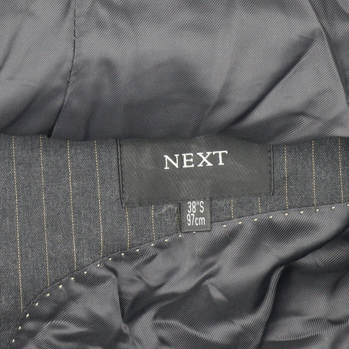 Next Men's Grey Striped Blazer 38S