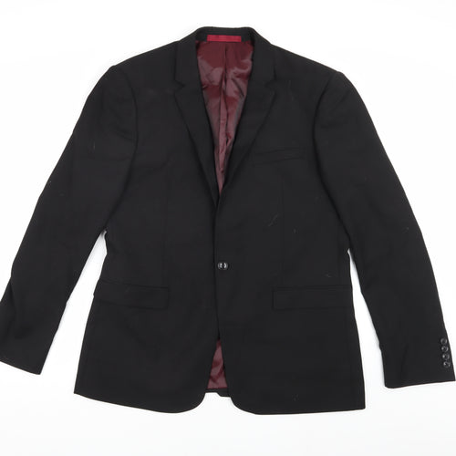 Topman Men's Black Blazer, Size 44R, Formal Jacket