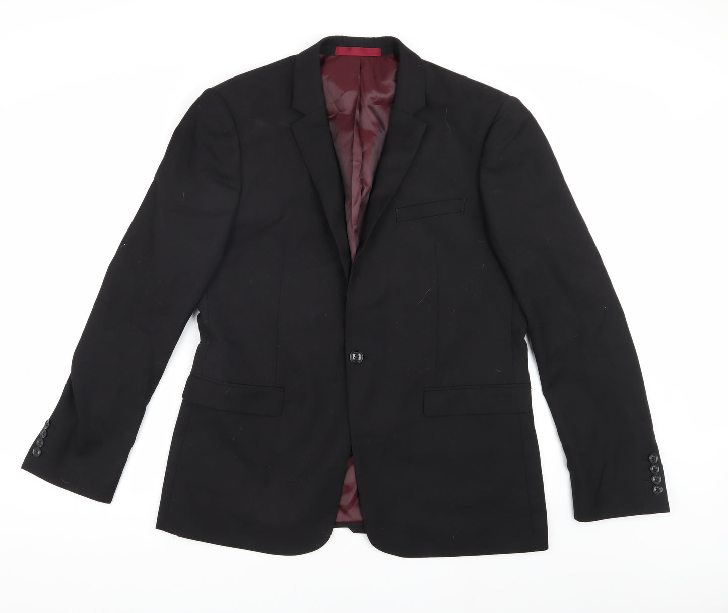 Topman Men's Black Blazer, Size 44R, Formal Jacket