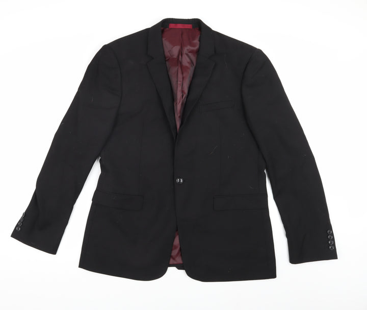 Topman Men's Black Blazer, Size 44R, Formal Jacket