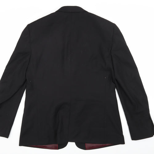 Topman Men's Black Blazer, Size 44R, Formal Jacket