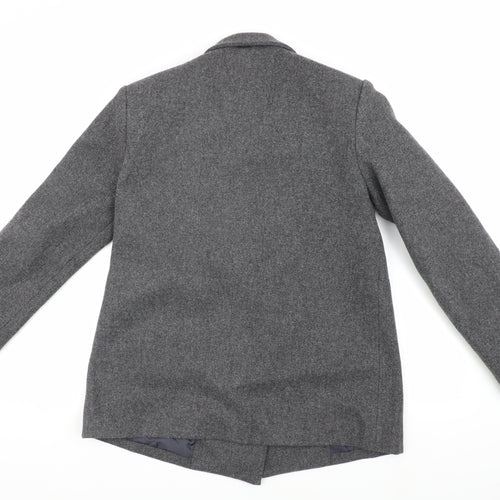 PrettyLittleThing Grey Blazer Women Size 8, Regular Fit