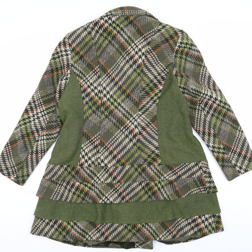 Marks and Spencer Women's Multicoloured Wool Pea Coat Size 18