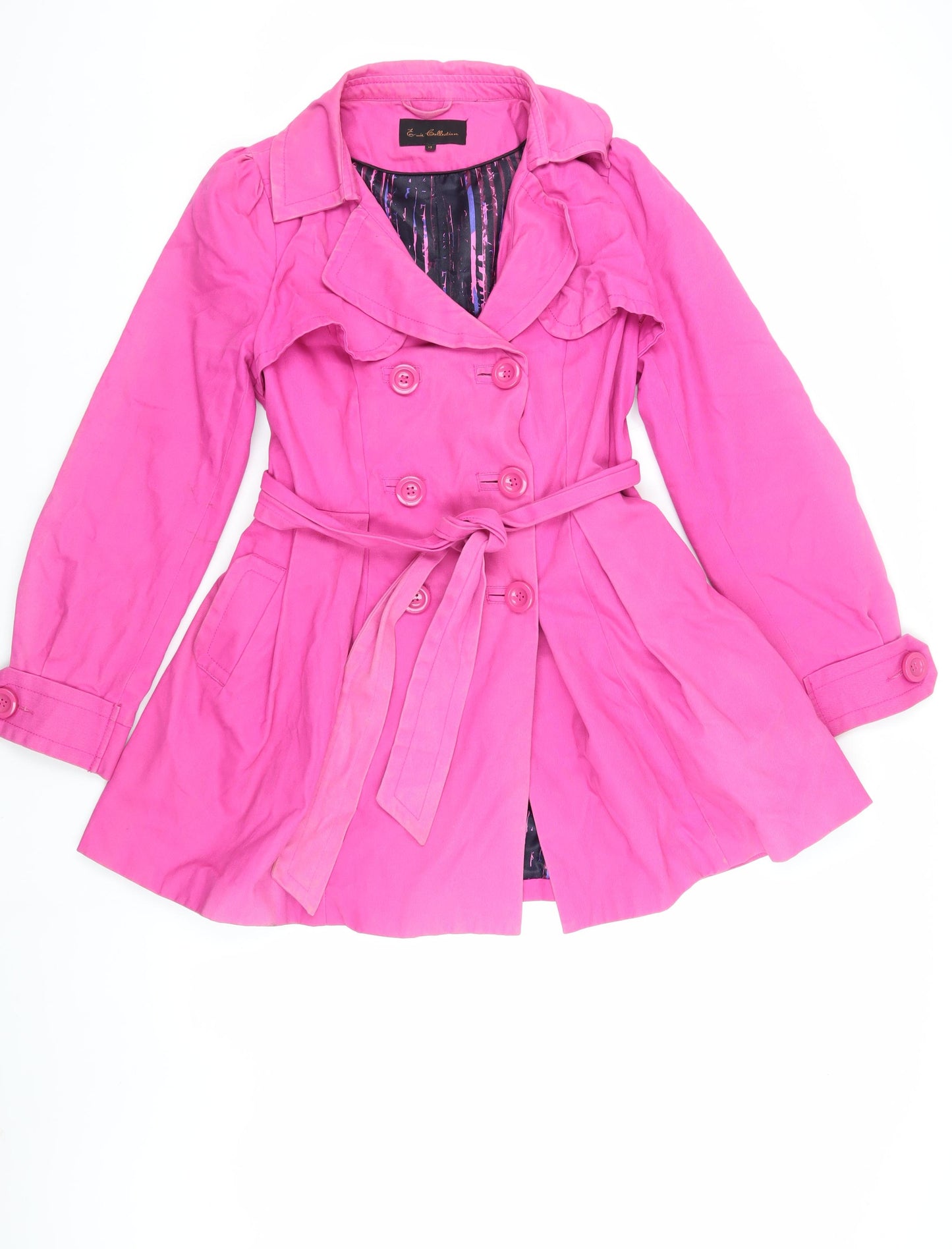 Evie Collection Pink Trench Coat, Women’s Size 12