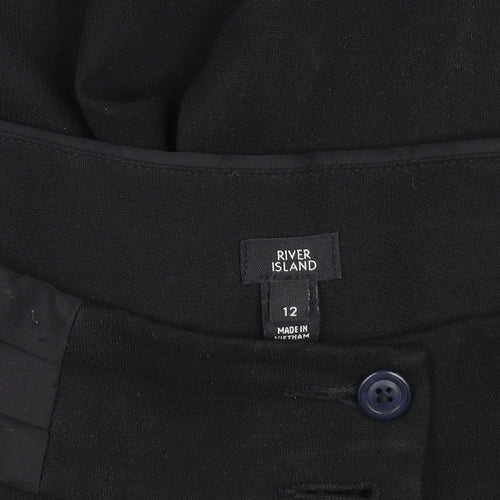 River Island Women's Black Regular Trousers Size 12