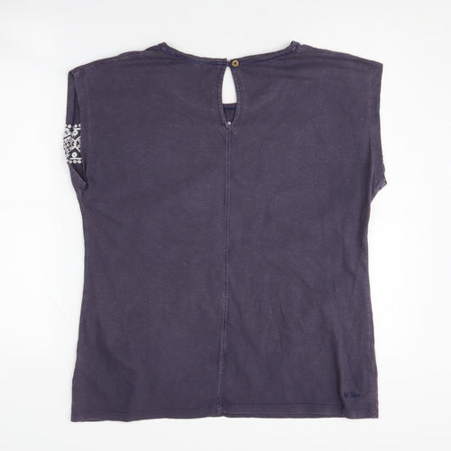 Fat Face Women's Purple Geometric T-Shirt Size 14