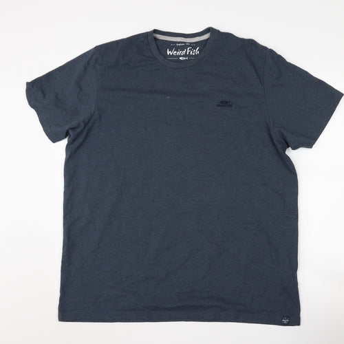 Weird Fish Men's Blue XL T-Shirt, Crew Neck Short Sleeve