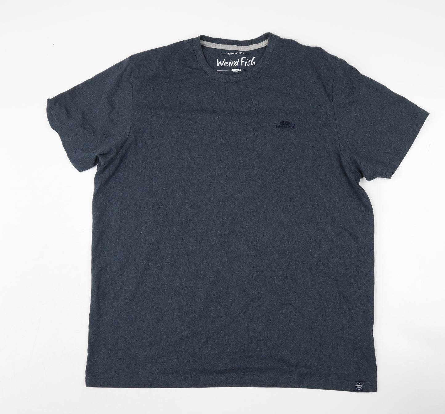 Weird Fish Men's Blue XL T-Shirt, Crew Neck Short Sleeve