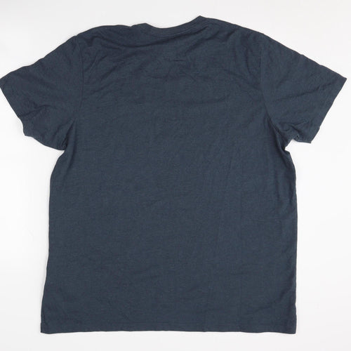 Weird Fish Men's Blue XL T-Shirt, Crew Neck Short Sleeve