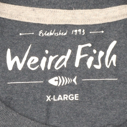 Weird Fish Men's Blue XL T-Shirt, Crew Neck Short Sleeve