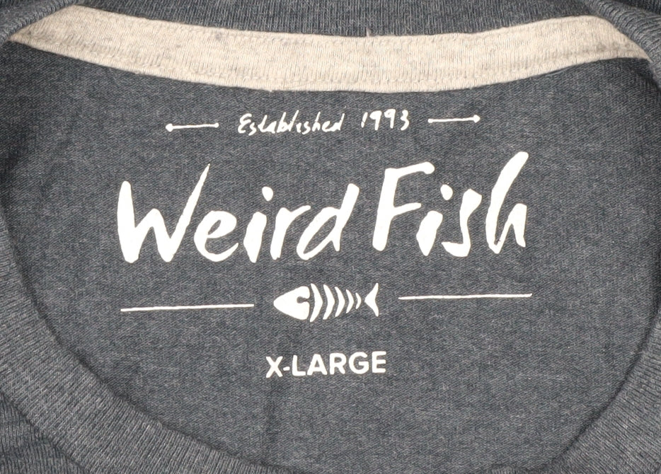 Weird Fish Men's Blue XL T-Shirt, Crew Neck Short Sleeve