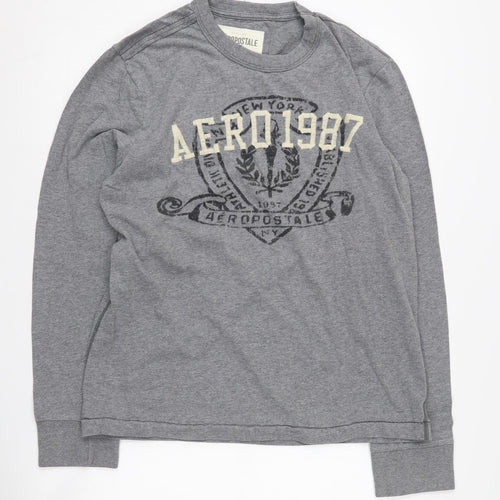 Aéropostale Men’s Grey XL Graphic Long Sleeve T-Shirt