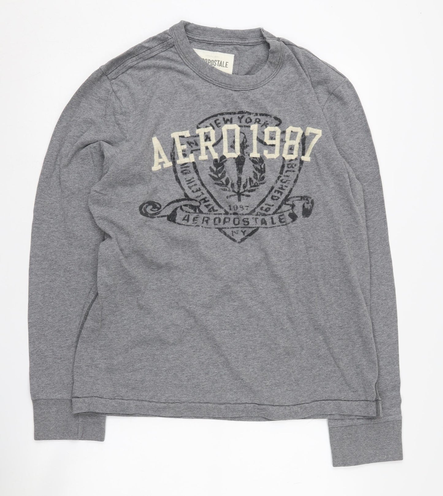 Aéropostale Men’s Grey XL Graphic Long Sleeve T-Shirt