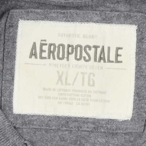 Aéropostale Men’s Grey XL Graphic Long Sleeve T-Shirt