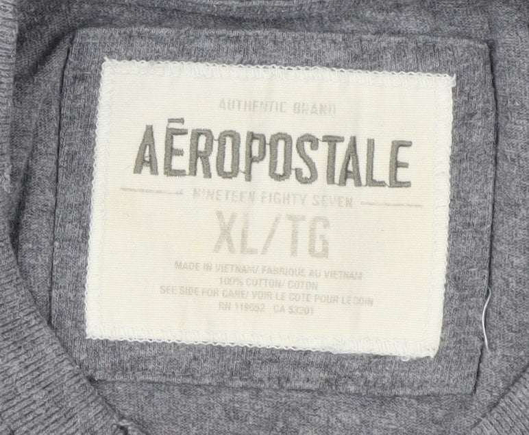 Aéropostale Men’s Grey XL Graphic Long Sleeve T-Shirt