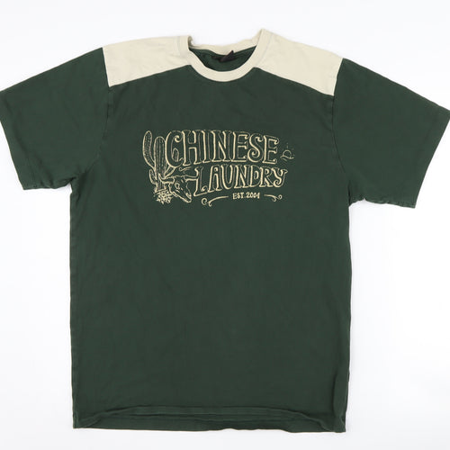 Chinese Laundry Men's Green Graphic T-Shirt, Size L