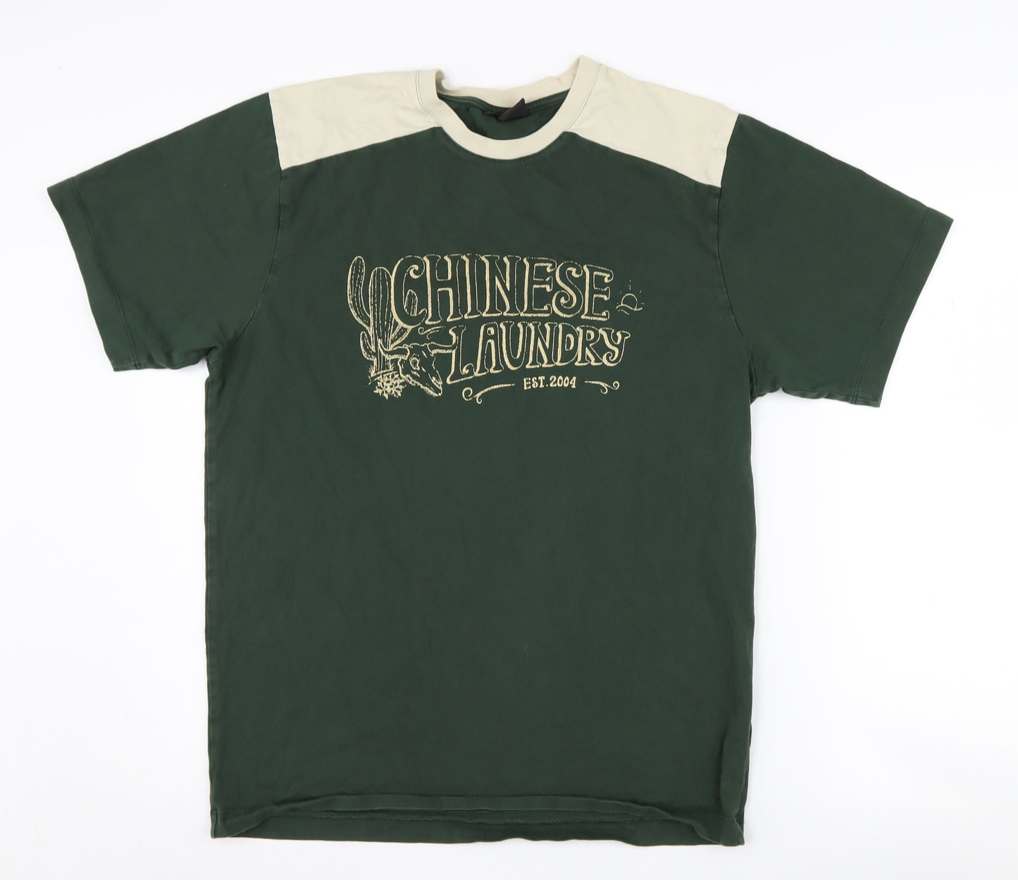 Chinese Laundry Men's Green Graphic T-Shirt, Size L