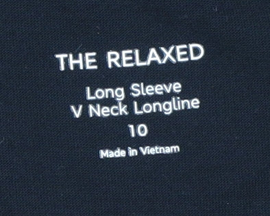 Marks and Spencer Women's Black V-Neck Long Sleeve T-Shirt