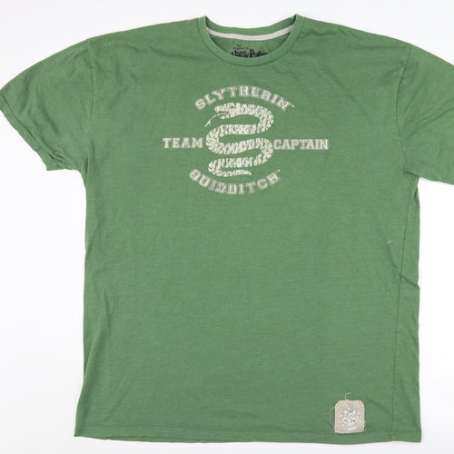 Warner Bros Unisex Green Harry Potter T-Shirt, 2XL, Short Sleeve