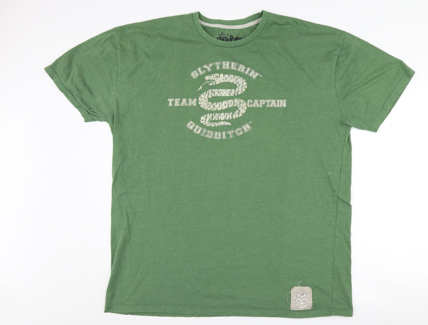 Warner Bros Unisex Green Harry Potter T-Shirt, 2XL, Short Sleeve