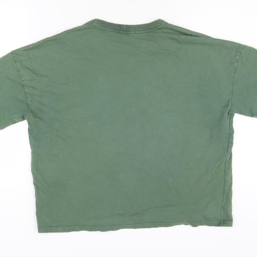 Calvin Klein Jeans Unisex Green Crew Neck T-Shirt L