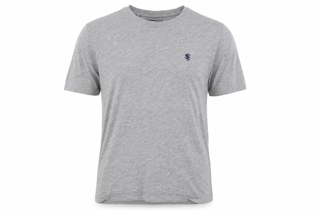 Jacamo Men's Grey L T-Shirt, Cotton Blend, Crew Neck
