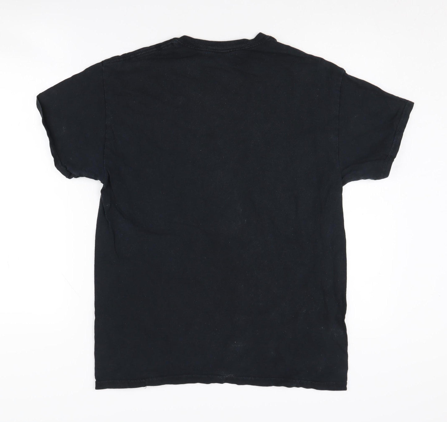 HUF Men's Black Crew Neck T-Shirt, Size M, Logo Accent