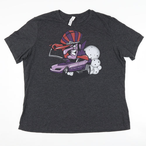 Bella + Canvas Unisex Grey Cartoon T-Shirt XL