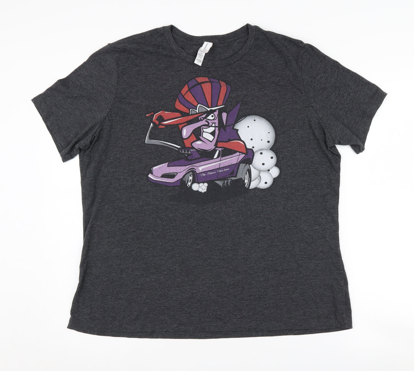 Bella + Canvas Unisex Grey Cartoon T-Shirt XL