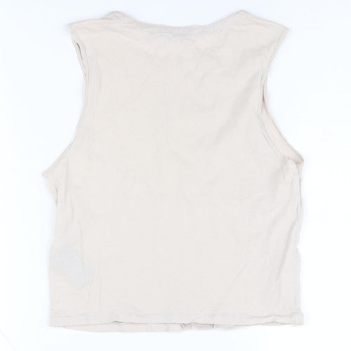 AllSaints Women's Beige Sleeveless Cotton Tank - Size S