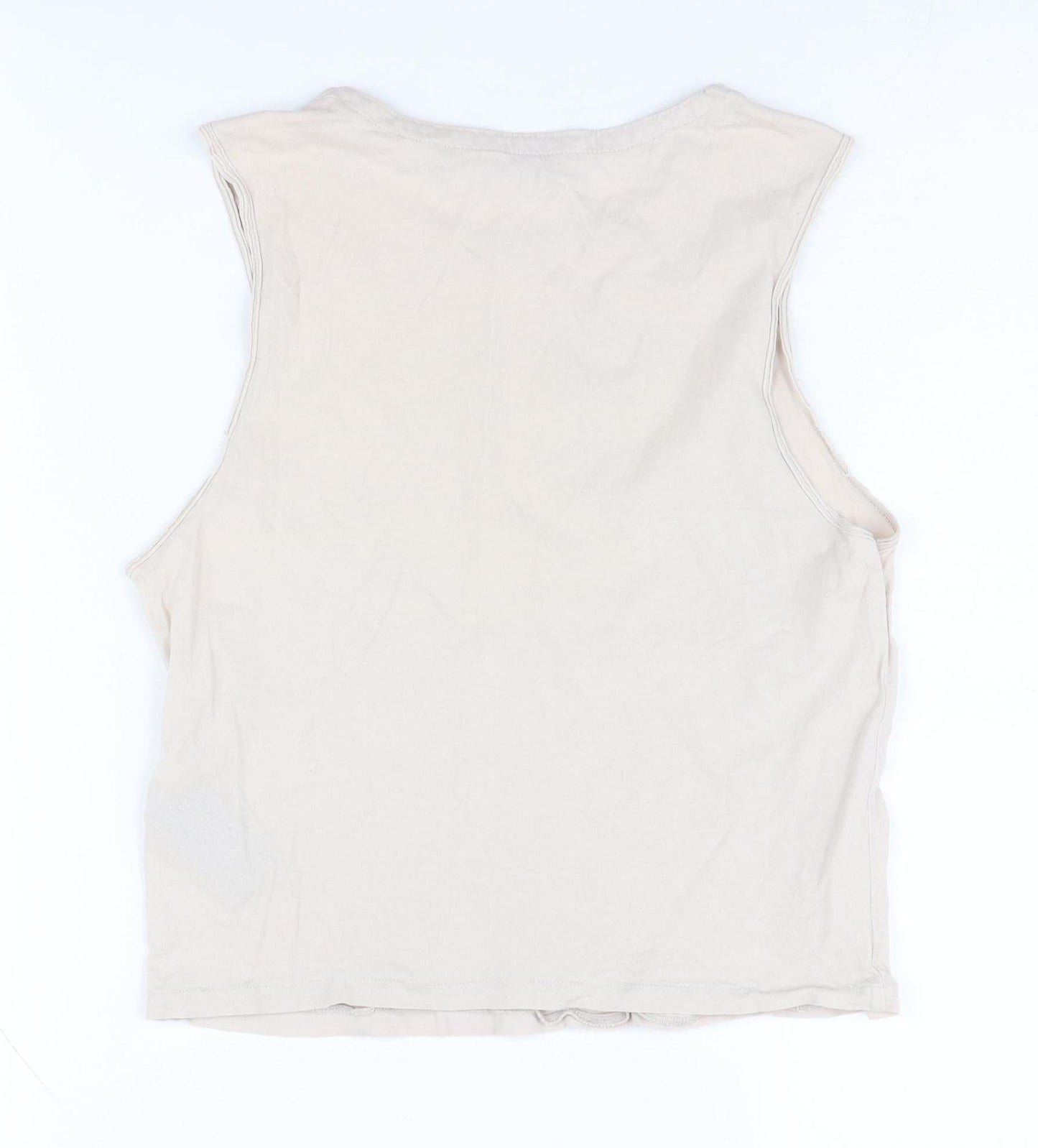 AllSaints Women's Beige Sleeveless Cotton Tank - Size S