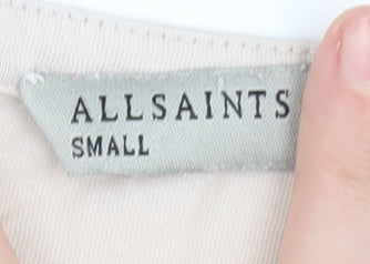 AllSaints Women's Beige Sleeveless Cotton Tank - Size S