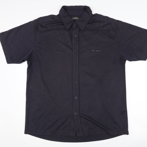 Ben Sherman Men's Black 3XL Short Sleeve Button-Up Shirt