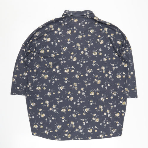 Fat Face Women's Blue Floral Button-Up Shirt Size 10