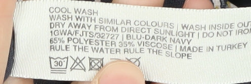 Fat Face Women's Blue Floral Button-Up Shirt Size 10