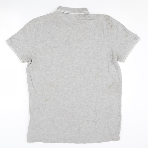 Hugo Boss Men's Grey XL Cotton Polo - Casual Style