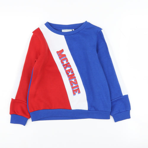 McKenzie Boys Red, Blue, White Pullover Sweatshirt 7-8 Years