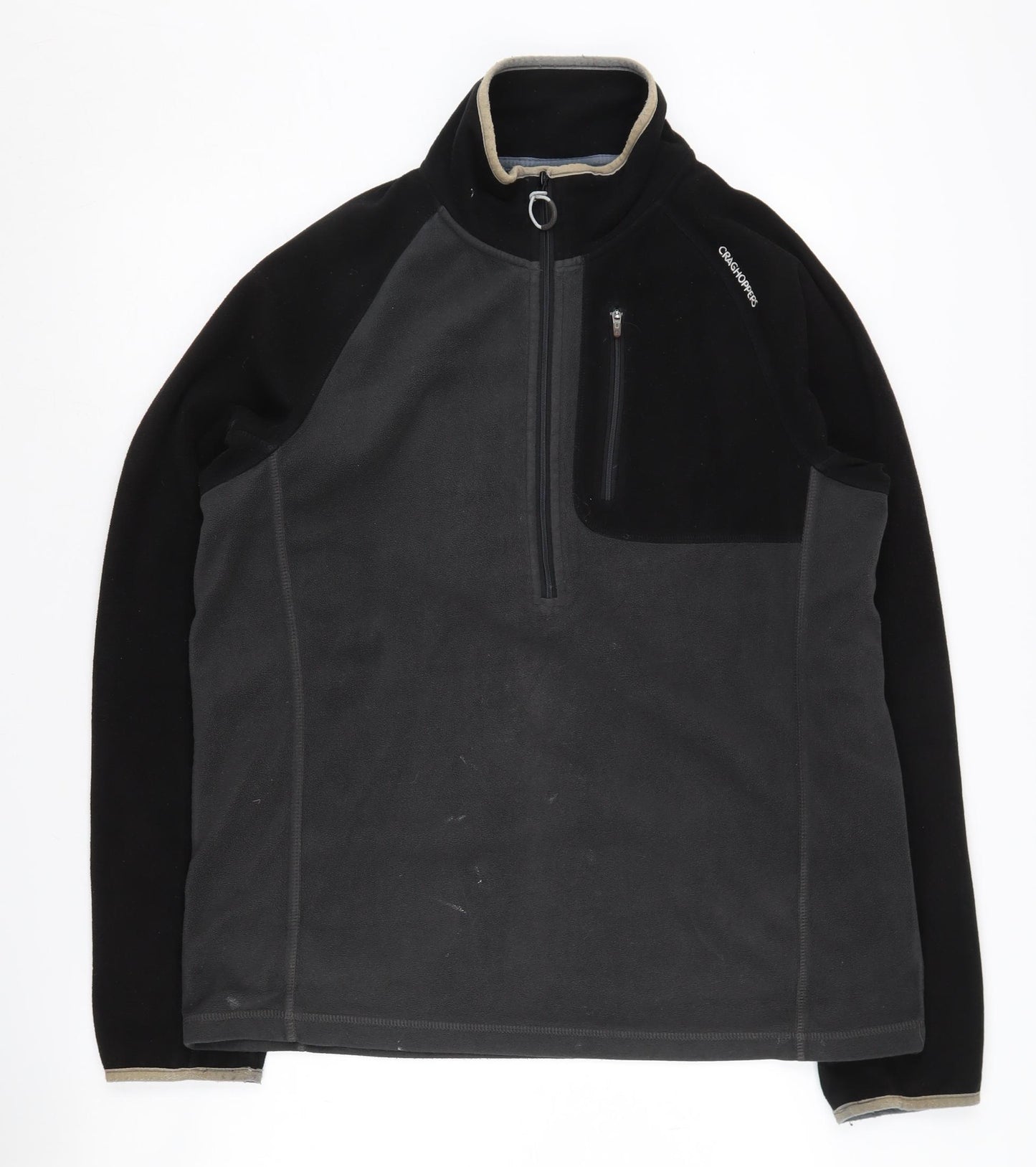 Craghoppers Men's Black Fleece 1/2 Zip Sweatshirt L