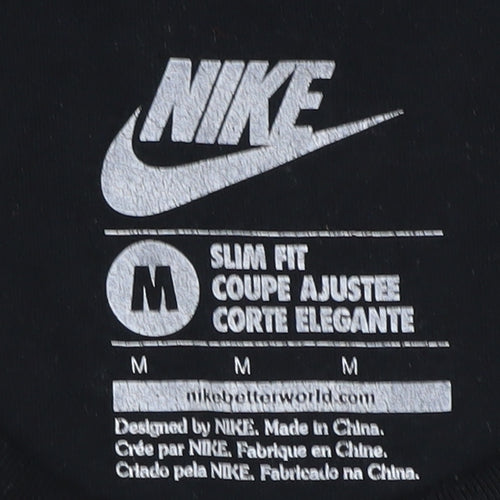 Nike Men's Black Slim Fit Sports T-Shirt M