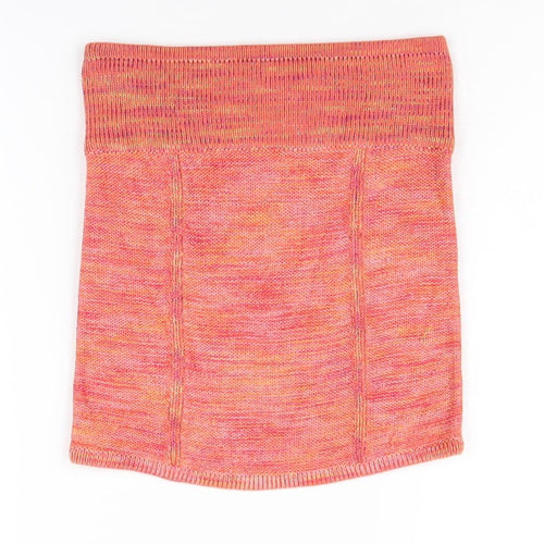 Armani Exchange Women's Pink XS Bandage Fringe Skirt