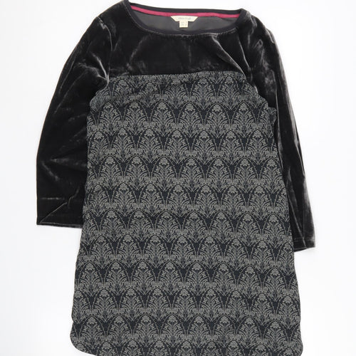 White Stuff Women's Black Velvet Tunic Blouse - Size 8