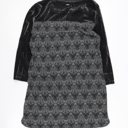 White Stuff Women's Black Velvet Tunic Blouse - Size 8