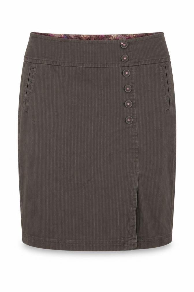 Front view of Laura Ashley Women's Brown Pencil Skirt, size 14