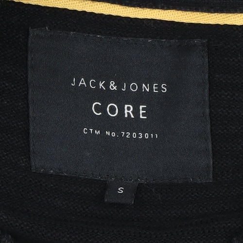 Jack & Jones Black Basic Jacket Men's S Full Zip Casual