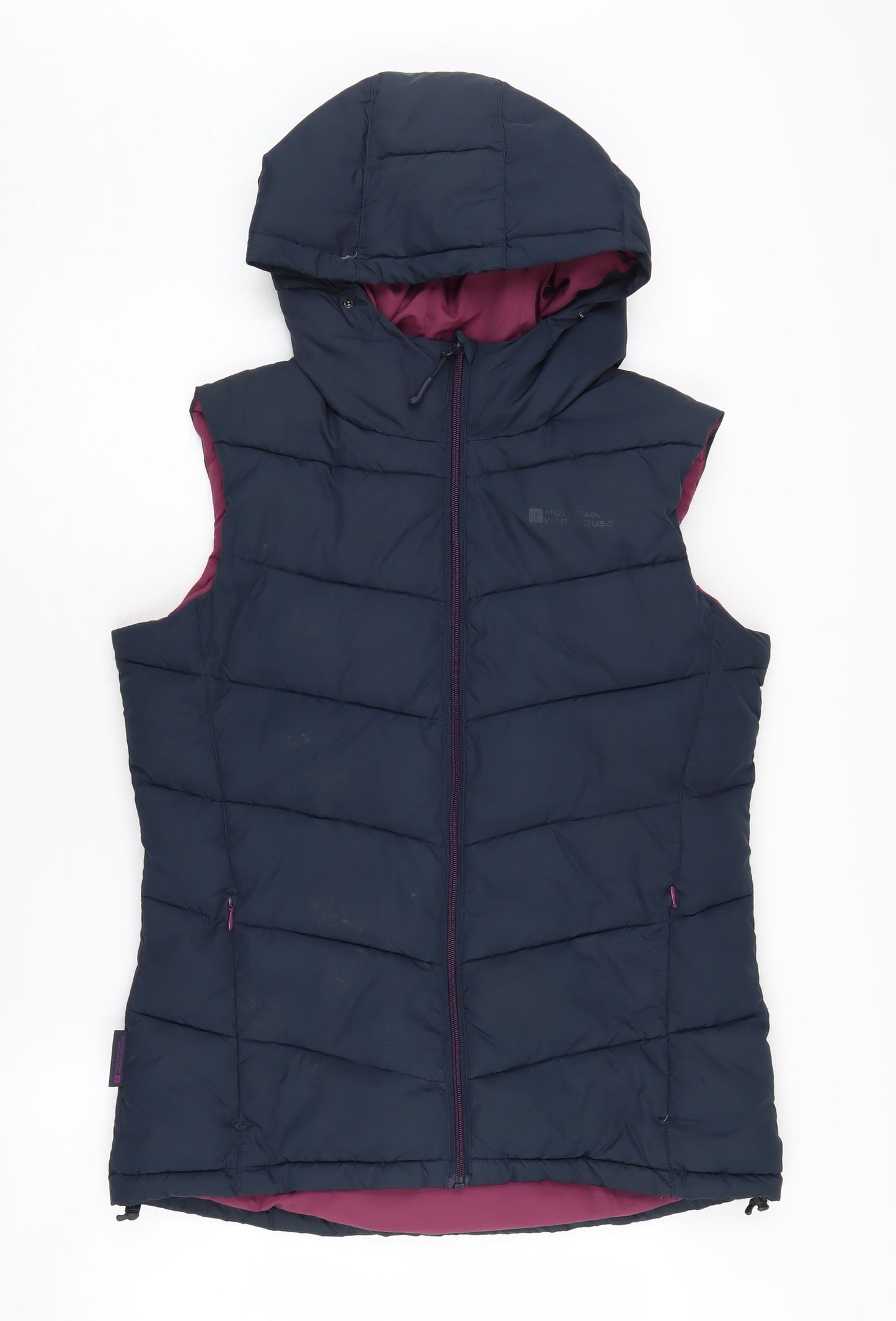 Mountain Warehouse Women's Blue Hooded Gilet Size 12