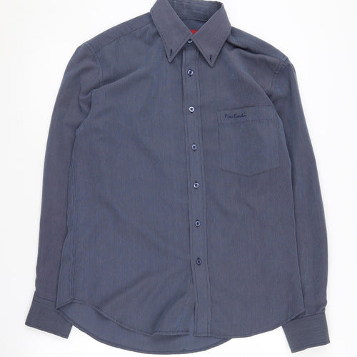 Pierre Cardin Men's Blue Striped Shirt, S, Button-Up